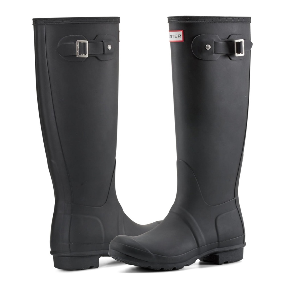 Hunter Women’s Classic Original Tall Matte Black Rain Boots (9)